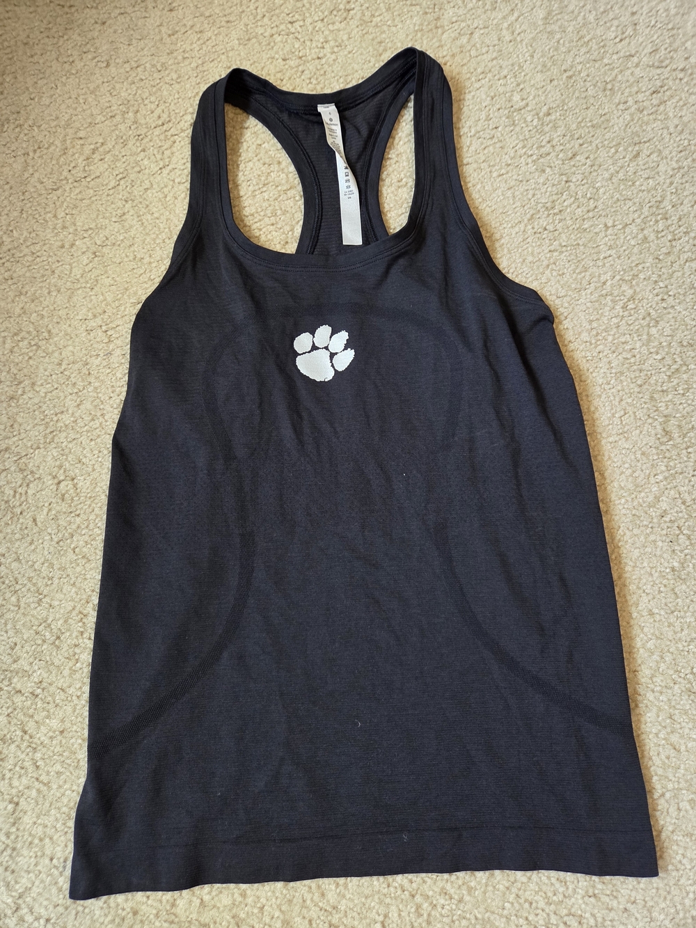 Lululemon Clemson University Swiftly TechTank Top Size 6